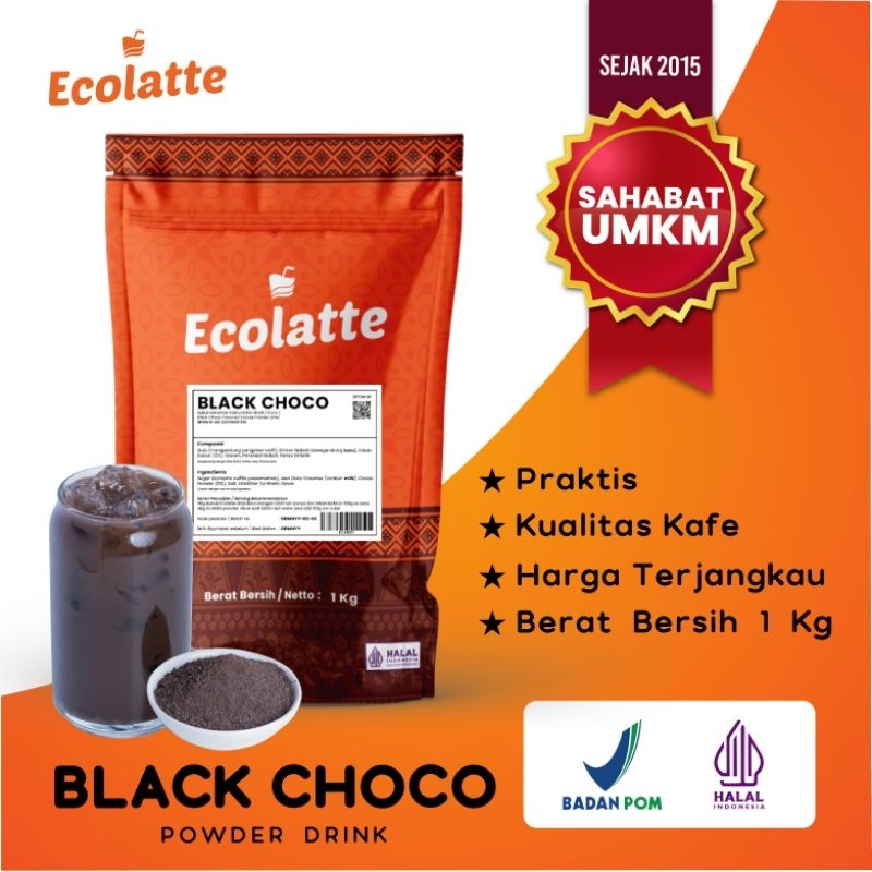 Jual Ecolatte Black Choco Kg Premium Powder Drink Supplier Bubuk