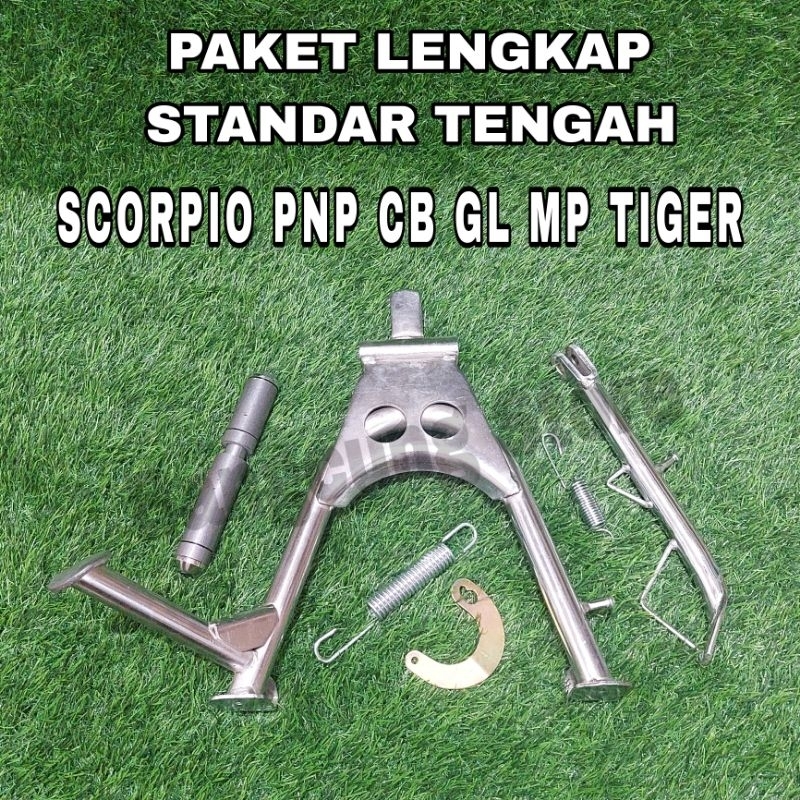 Jual Paket Lengkap Standar Jagang Cagak Tengah Dua Samping Scorpio