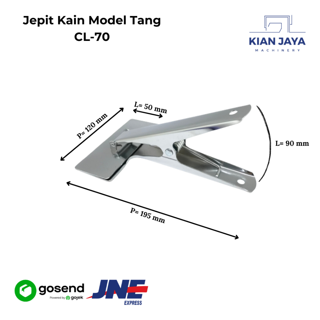 Jual Penjepit Bahan Kain Model Tang Besar Adjustable Cloth Clamp