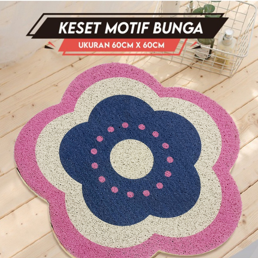 Jual Keset Kaki Keset Kamar Mandi Anti Slip Keset Motif Bunga