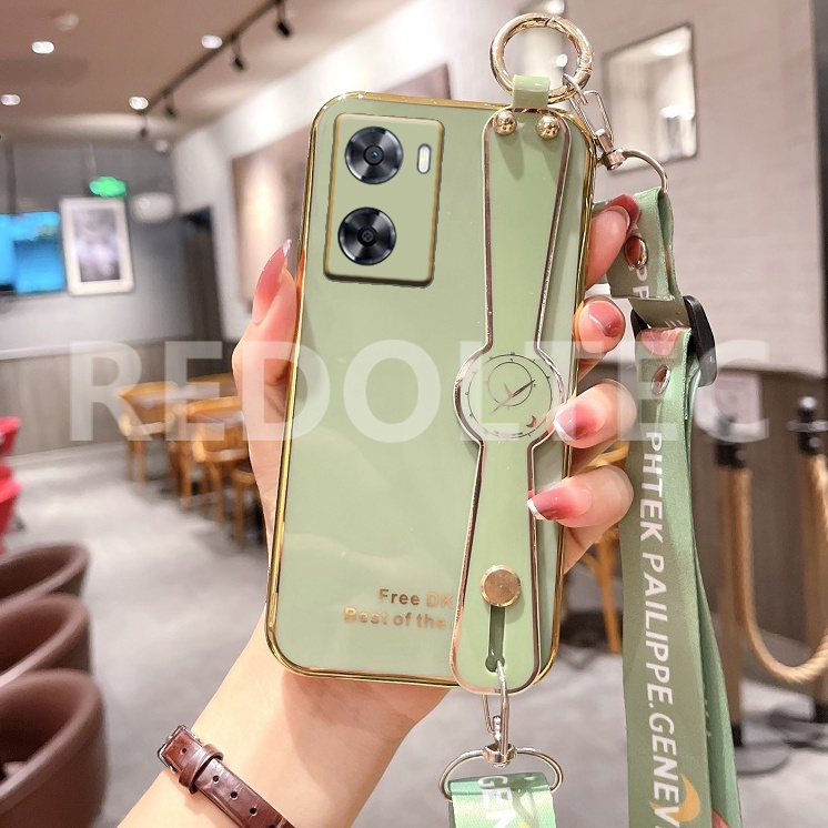 Jual Case Oppo A A S Tali Slempang Soft Case Plating Glossy Strap