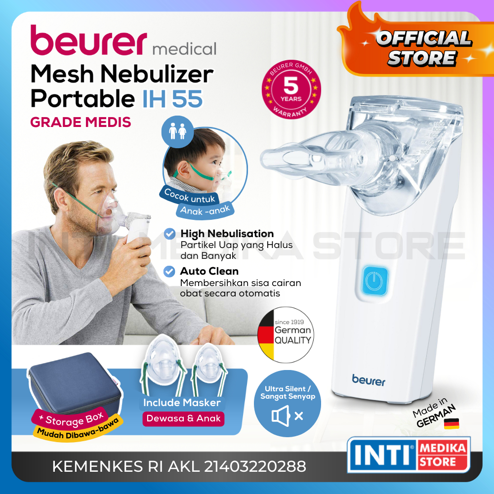 Jual BEURER Mesh Nebulizer Portable IH 55 Super SIlent Alat Terapi