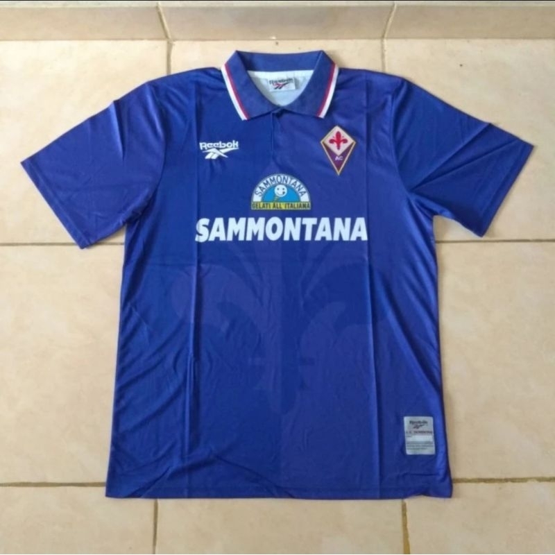 Jual Jersey Kaos Baju Sepak Bola Fiorentina Home Ungu Retro Classic