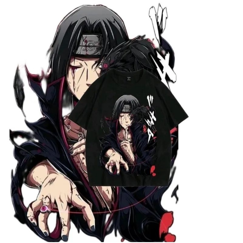 Jual Kaos Anime Itachi Uchiha Built Up Katun Combed 16s Shopee Indonesia