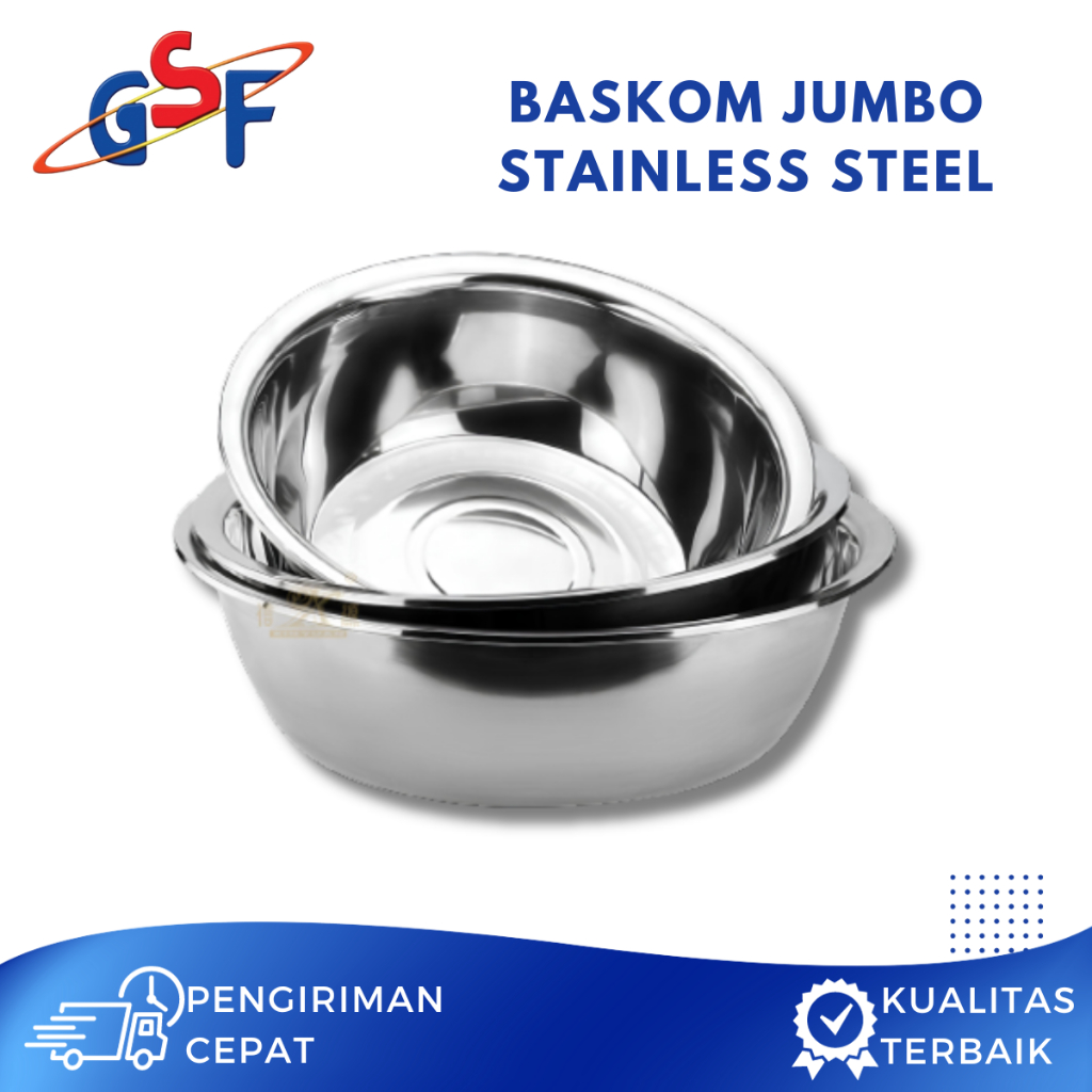 Jual Baskom Stainless Besar Jumbo Bahan Stainless Tebal Ukuran Cm