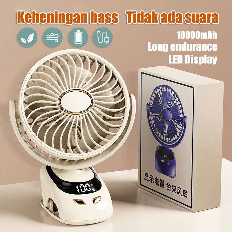 Jual Sapi Usb Clip Mini Fan Kipas Angin Mini Led Display Portable Fan