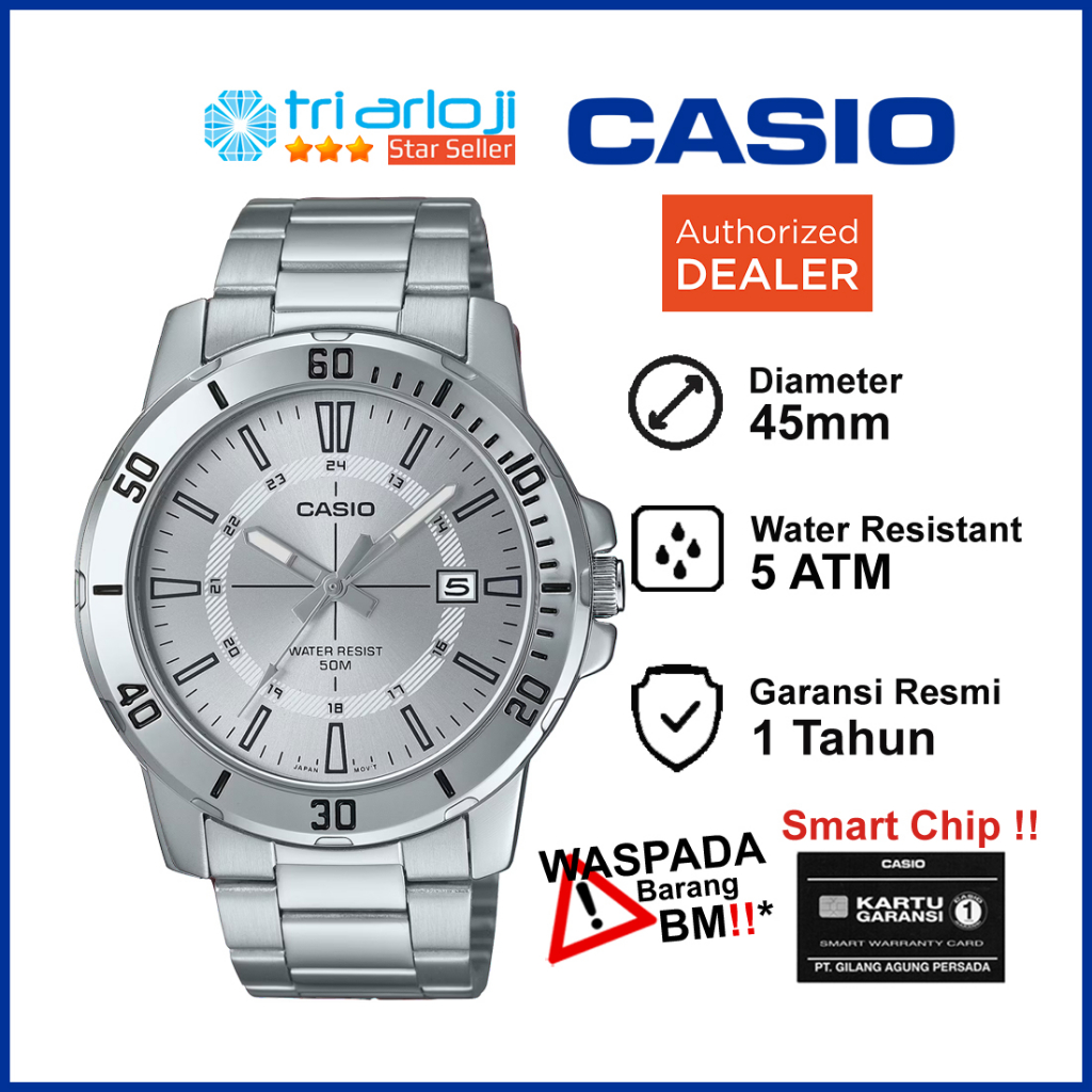 Jual Casio Mtp Vd D Cvudf Jam Tangan Pria Analog Tali Stainless