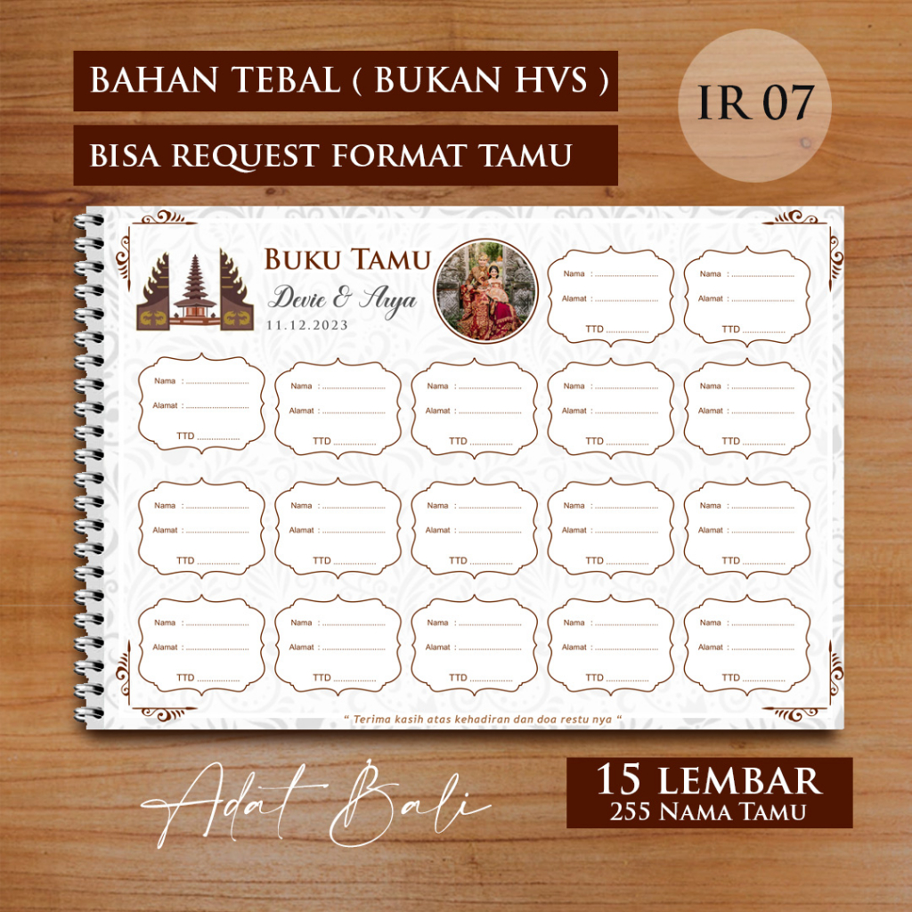 Jual Buku Tamu Pernikahan Isian Buku Tamu Pernikahan Guest Book