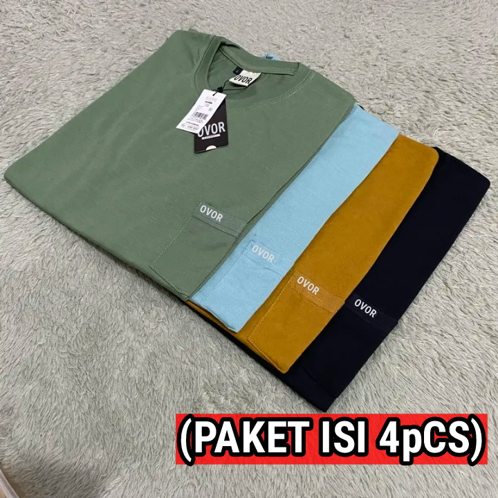 Jual Isi 4pcs KAOS POLOS SAKU KAOS POCKET KAOS POLOS PRIA LENGAN