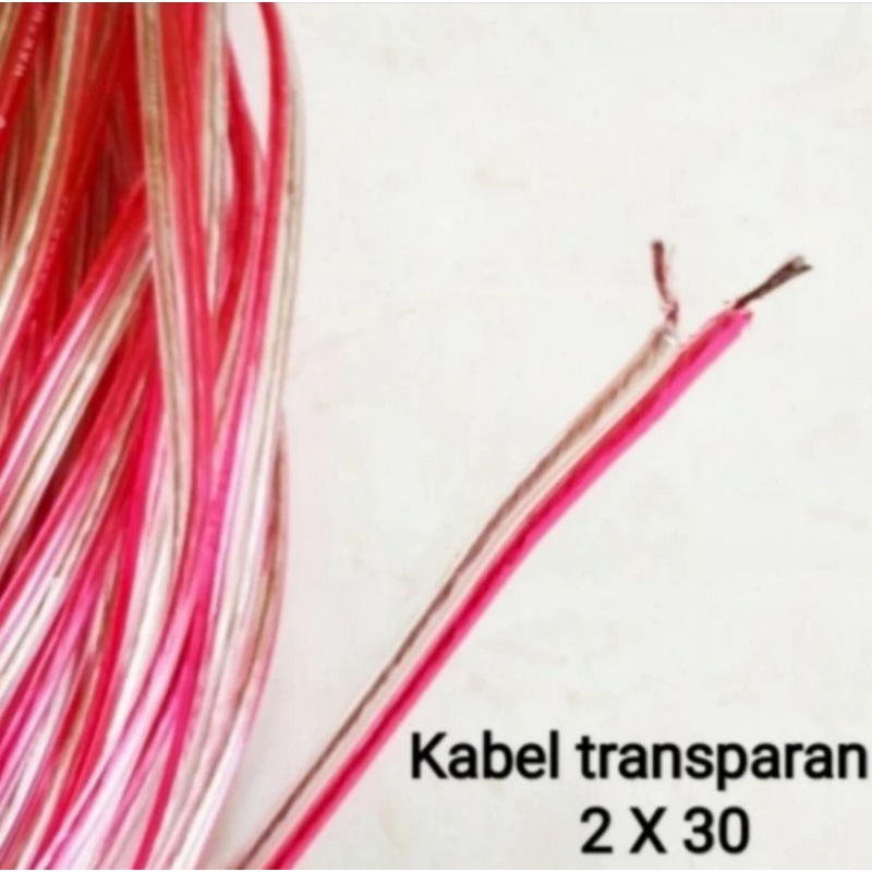 Jual Kabel Listrik Audio Transparan Serabut 2x30 Harga Per Meter