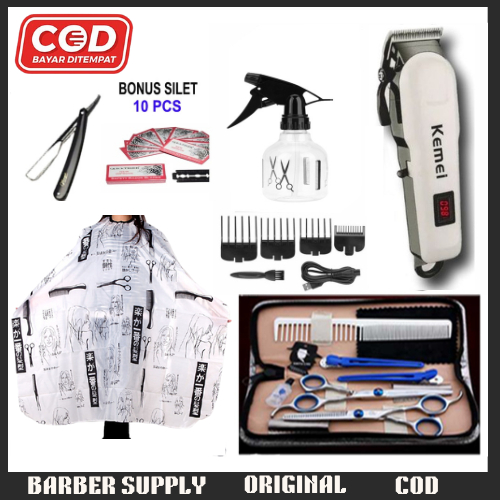 Jual Cod Paket Alat Cukur Rambut Elektrik Profesional Barbershop