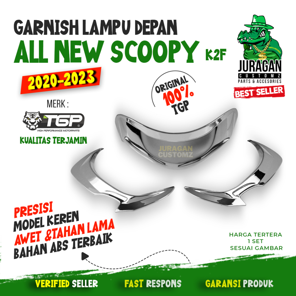 Jual Variasi Aksesoris Garnish Lampu Depan Belakang All New Scoopy 2022