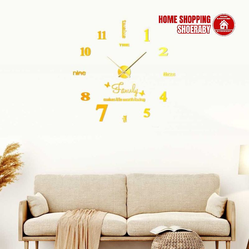 Jual Jam Dinding Tempel Besar DIY Giant Wall Clock Quartz 100 Cm