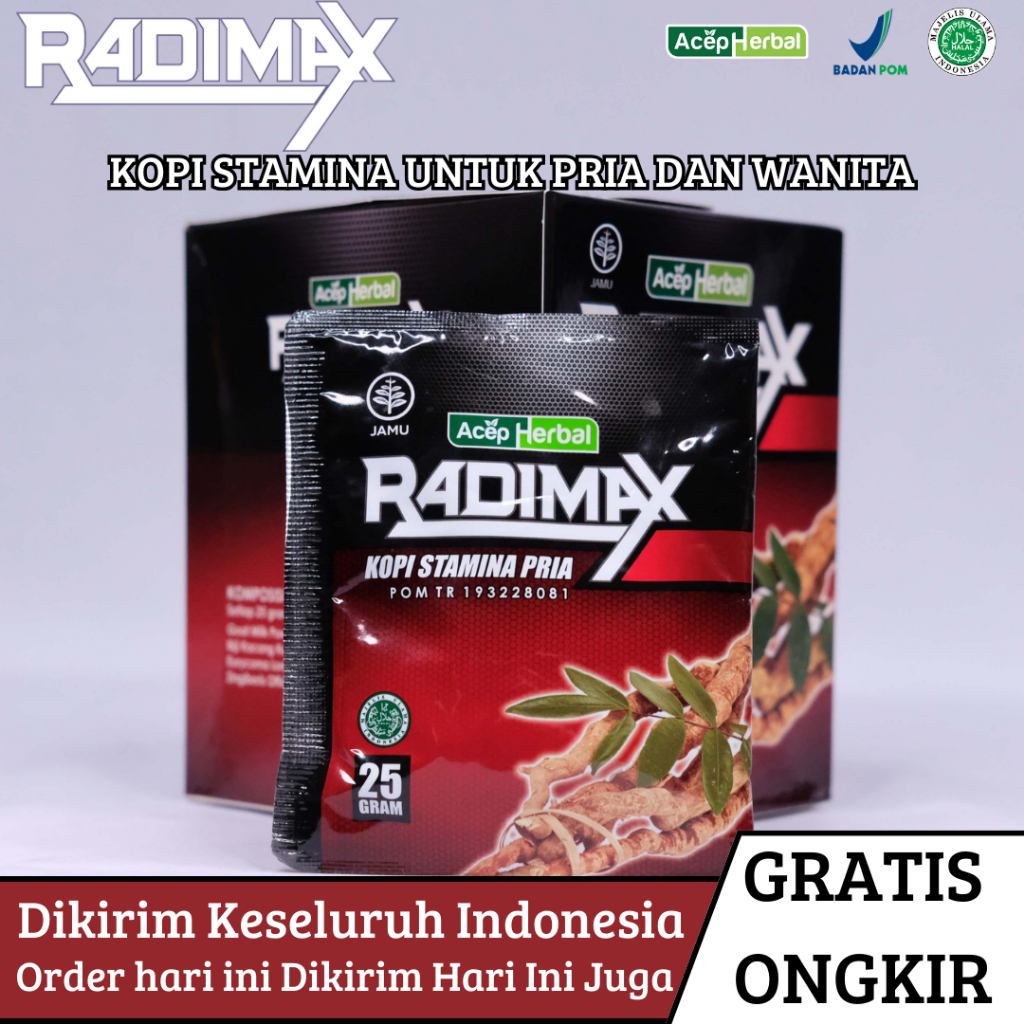 Jual Radimax Kopi Stamina Pria Original Tahan Lama Obat Pria Tahan