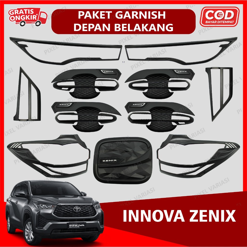 Jual Paket Garnish Outer Handle Tank Cover INNOVA ZENIX 2023 Hitam