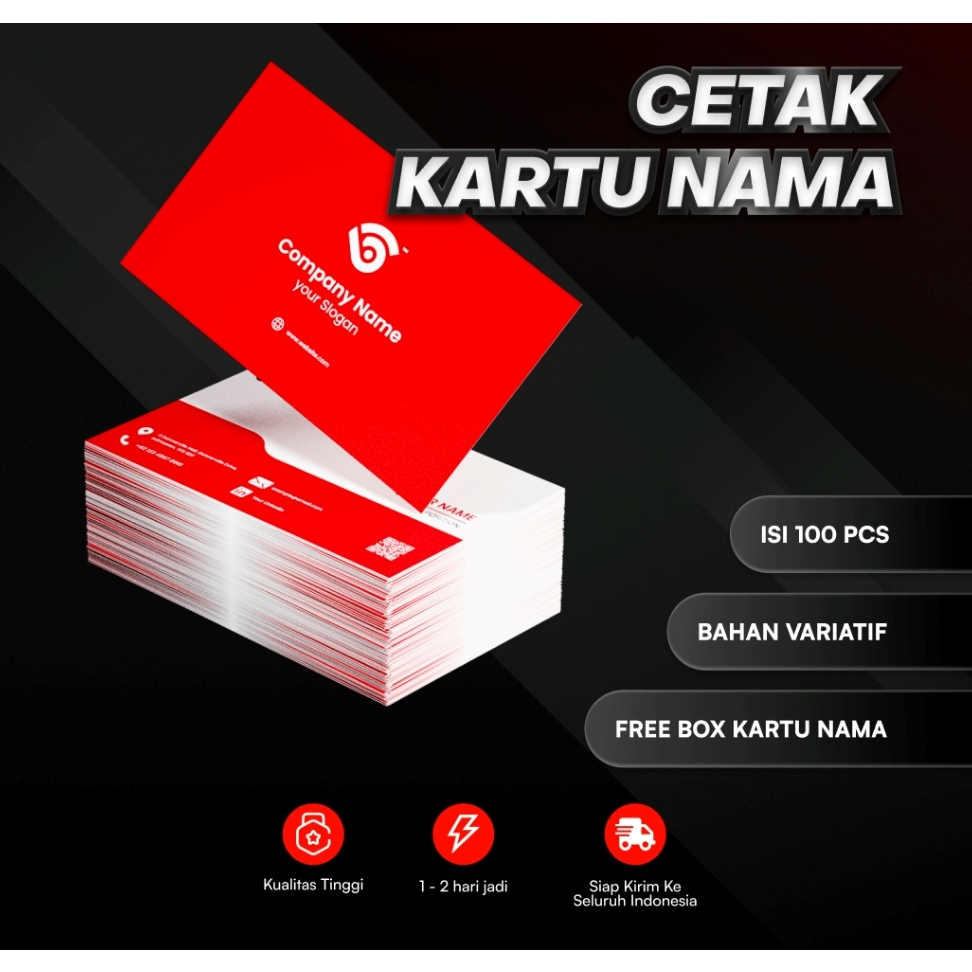 Jual Kartu Nama Isi 100 Pcs Per Box Kertas Art Carton 260 Kartu