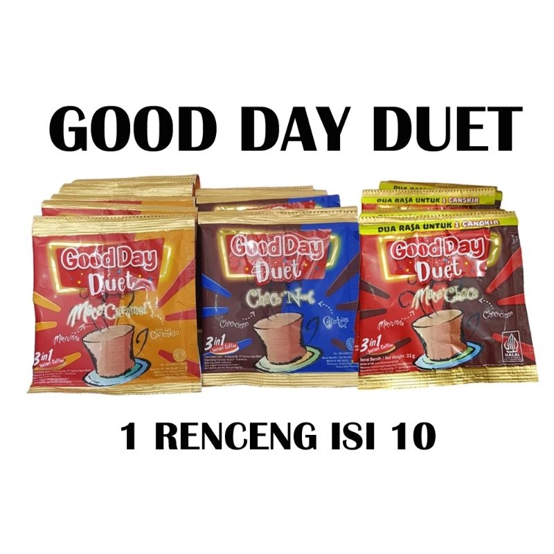 Jual GOOD DAY DUET MOCA CHOCO CHOCO NUT MOCA CARAMEL RENCENG MURAH