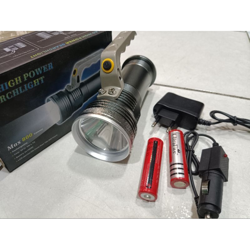 Jual SENTER LED JARAK JAUH FULL BODY BESI BERKUALITAS TINGGI AWET DAN