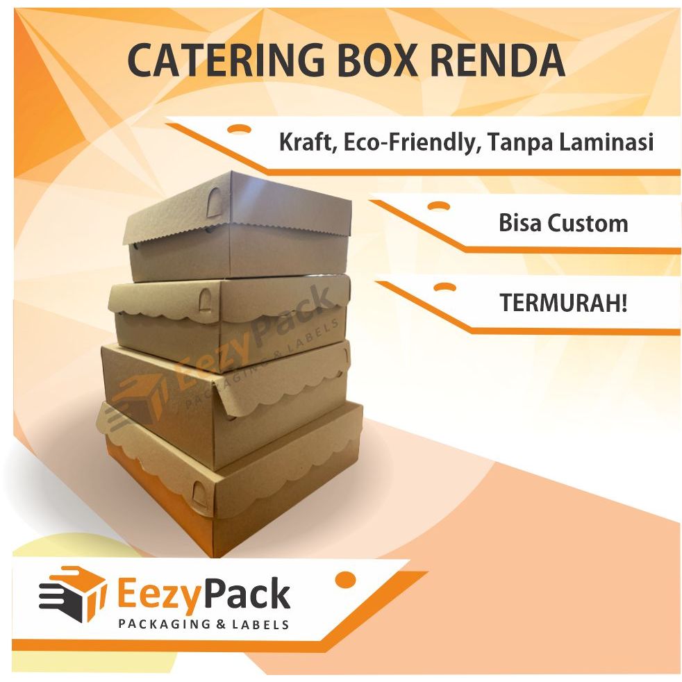 Jual Catering Box Renda Dus Kotak Nasi Dus Hajatan Non Laminasi Dus