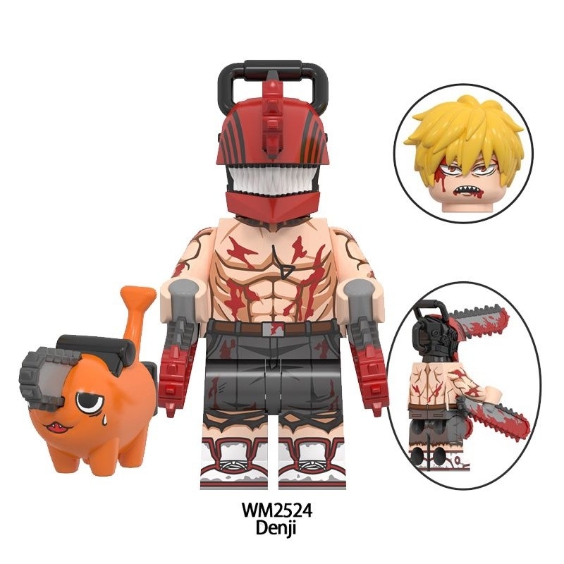 Jual Mini Action Figure Denji Plus Pochita Chainsaw Man Brick Mainan