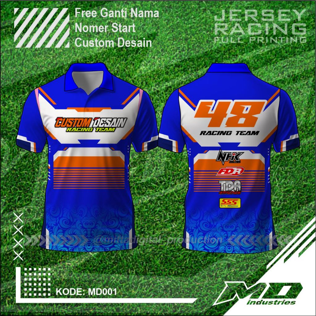 Jual Jersey Racing Printing Baju Balap Printing Custom Desain