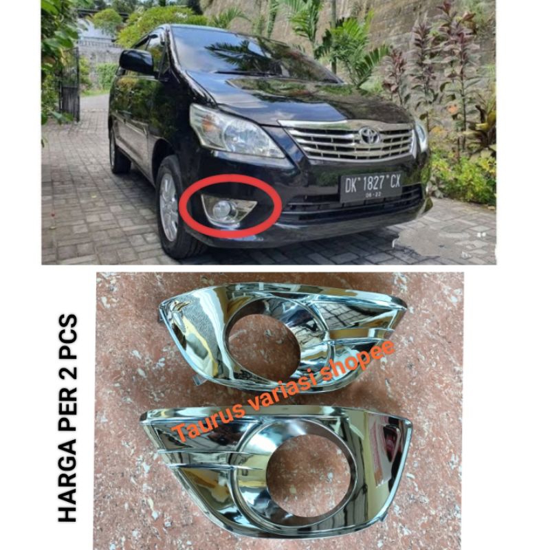 Jual Ring Foglamp Garnis Cover Foglamp Lampu Bumper Depan Toyota Innova