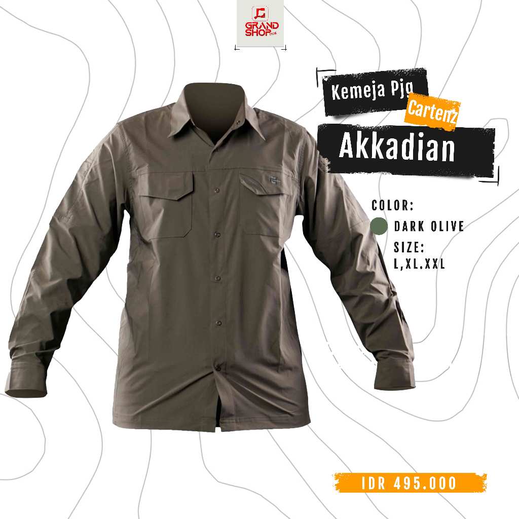 Jual Kemeja Pria Lengan Panjang Akkadian Cartenz Tactical Shopee