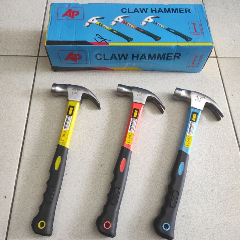 Jual Palu Kambing AP Gagang Fiber 8Oz Claw Hammer Palu Martil Cungkil