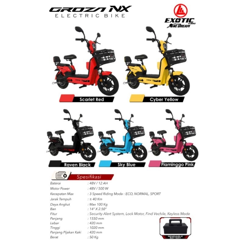 Jual Sepeda Listrik Exotic Groza Nx Mx X X Tx New Watt