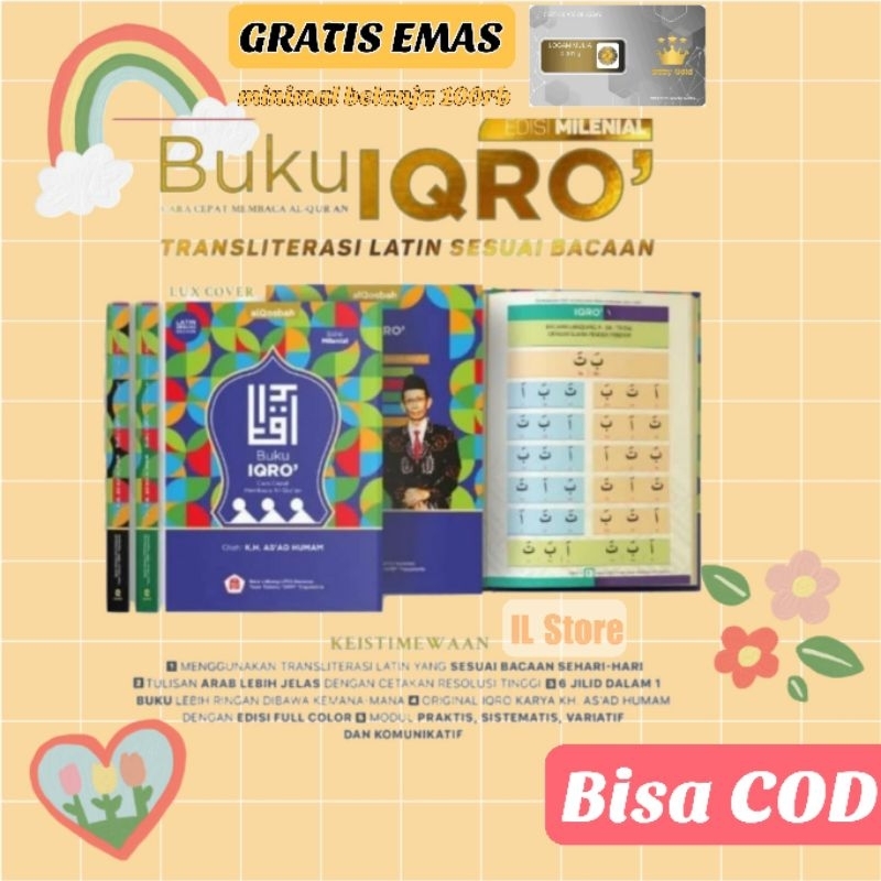 Jual Buku Iqro Warna Edisi Milenial Cepat Bisa Membaca Qur An Shopee