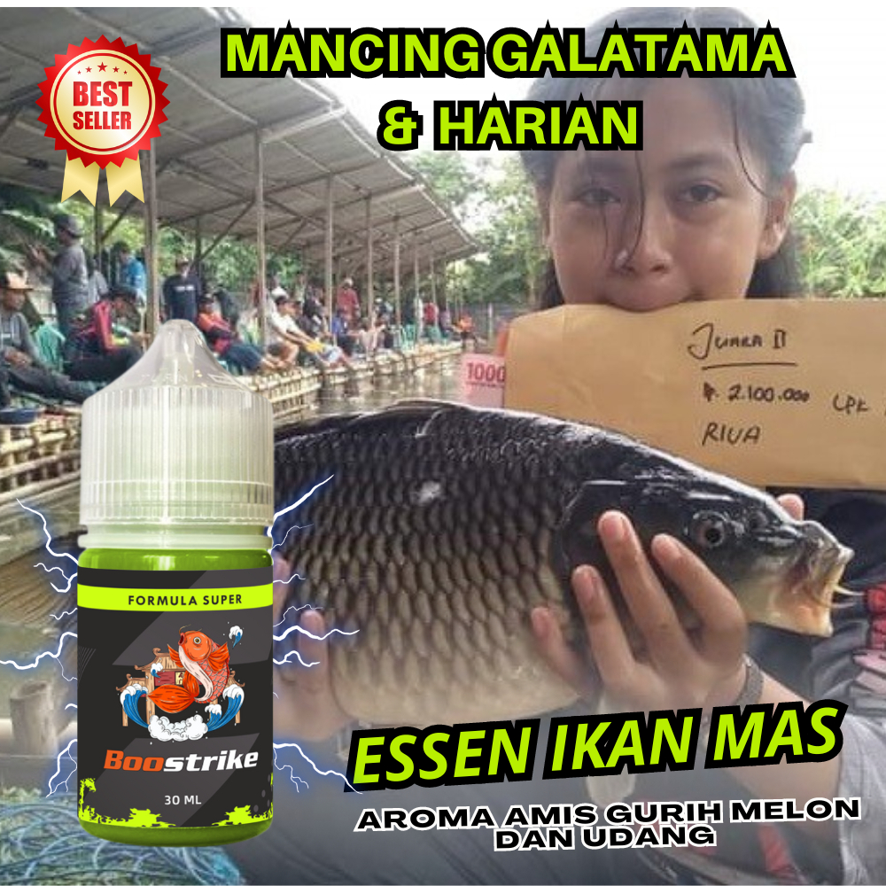 Jual Essen Ikan Boostrike Formula Super Aroma Amis Gurih Melon Dan