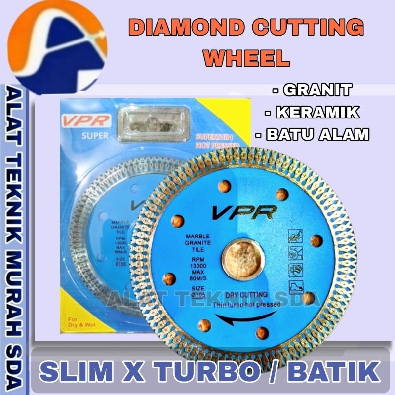 Jual Mata Potong Keramik Marmer Granit Turbo X Slim Diamond Blade Wheel