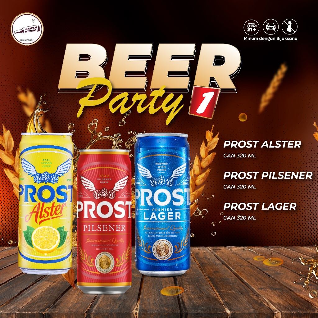 Jual Beer Party Prost Lager Can Prost Pilsener Can Prost Alster