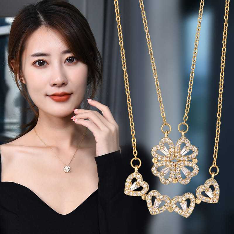 Jual Kalung Wanita Fashion Modis Titanium Berlapis Emas 18 Karat Model