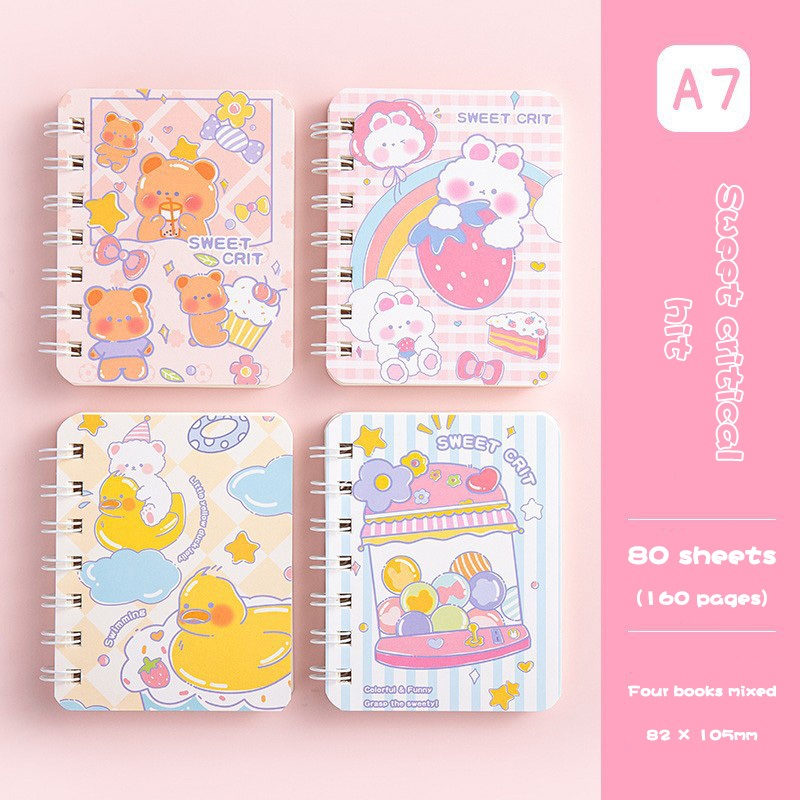 Jual EG A7 Notebook Koil Mini Yang Lucu Buku Diary Mini Lucu Aesthetic