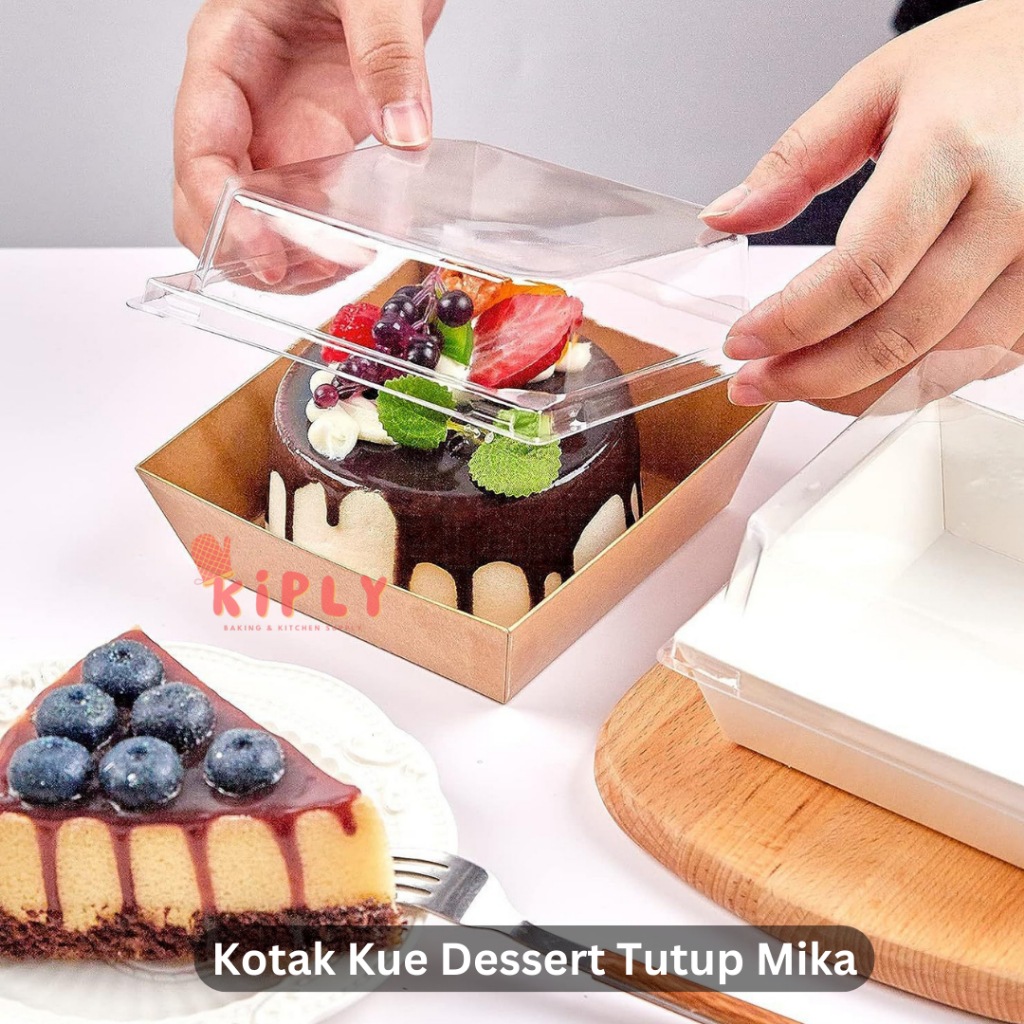 Jual Kotak Kue Dessert Tutup Mika Cake Box Paper Box Warna Putih