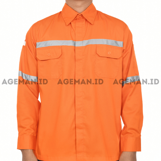 Jual Baju Wearpack Kemeja Safety K3 Proyek Tambang Lengan Panjang