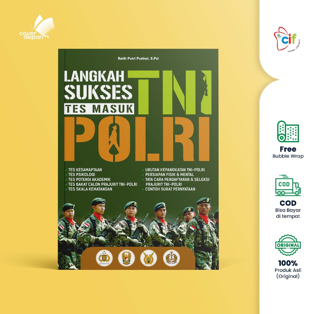 Jual BUKU PANDUAN UMUM LANGKAH SUKSES TES MASUK TNI POLRI CIF