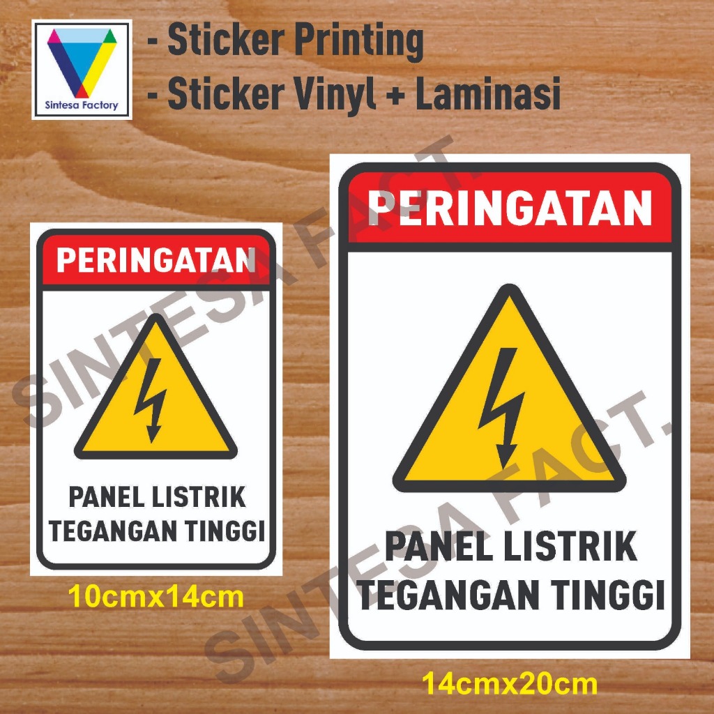 Jual Stiker Bahaya Tegangan Listrik Stiker Himbauan Stiker Peringatan