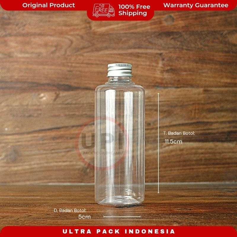 Jual Botol Pet Br Ml Clear Tutup Ulir Aluminium Shopee Indonesia