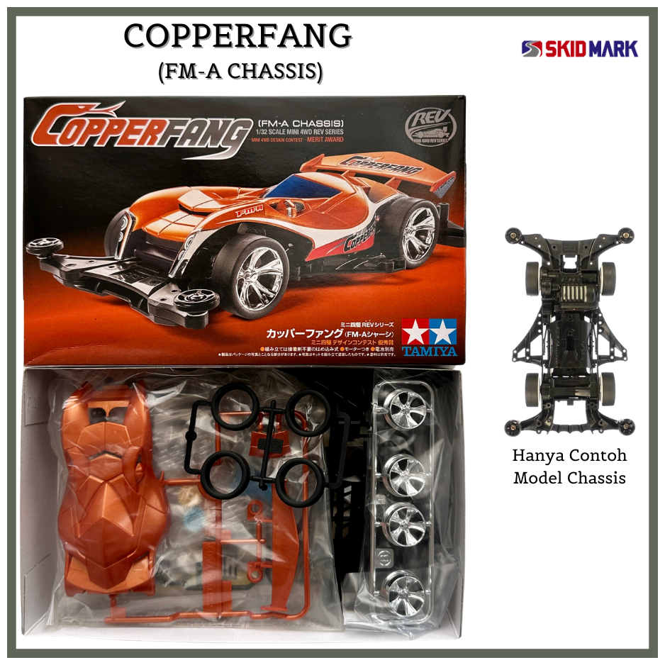 Jual Mobil Rakit Tamiya Mini 4WD CopperFang FM A Chassis ORIGINAL