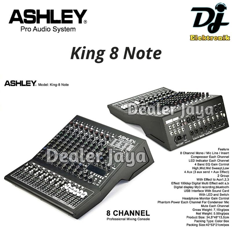 Jual Mixer Analog Ashley King Note King Note Channel Shopee