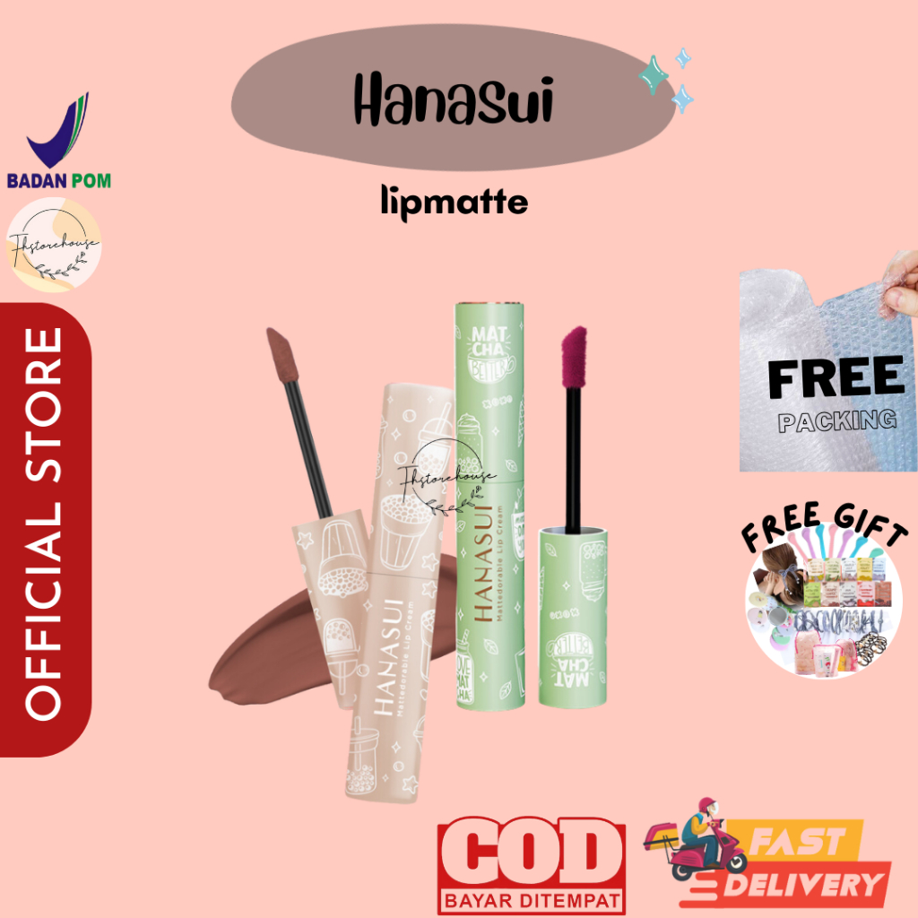 Jual Hanasui Lipcream Boba Edition HANASUI Mattedorable Lip Cream