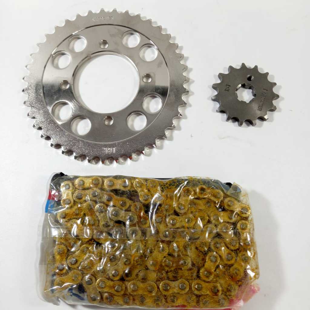 Jual GEAR PAKET SUPRA X 125 HELM IN 14 36T 428H 108L GOLD SERIES GIR