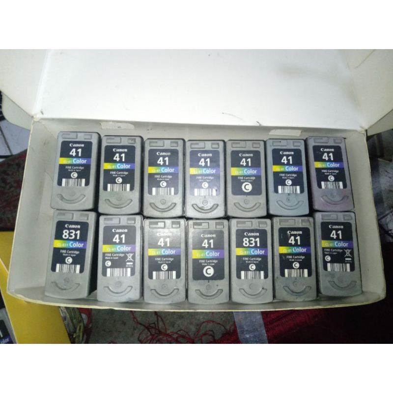 Jual Cartridge Canon 830 831 40 41 Satu Set Kosongan Segel Shopee