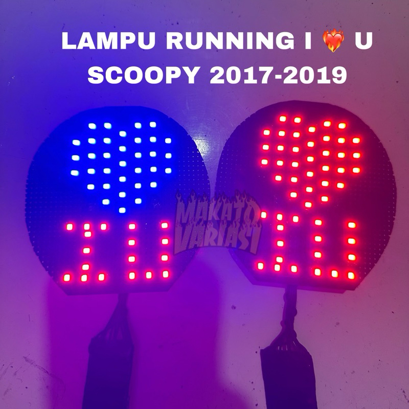 Jual Lampu Stoplamp Running Scoopy Esp 2017 2018 2019 I Love U 8 Mode