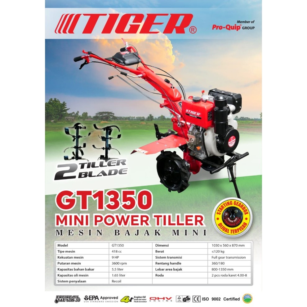 Jual Gt Tiger Mesin Traktor Mini Solar Gt Tiger Tiller