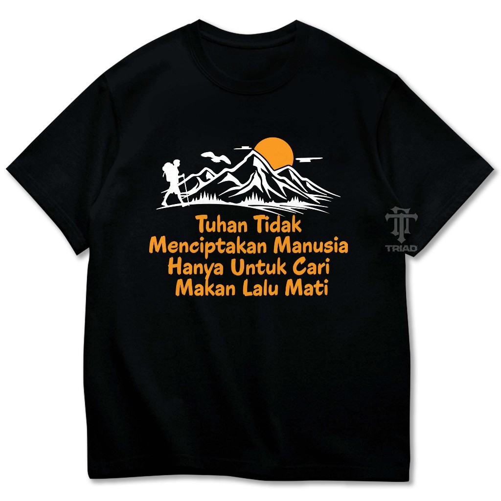 Jual Kaos Pendaki Gunung Makan Lalu Mati Baju Distro Outdoor Hiking