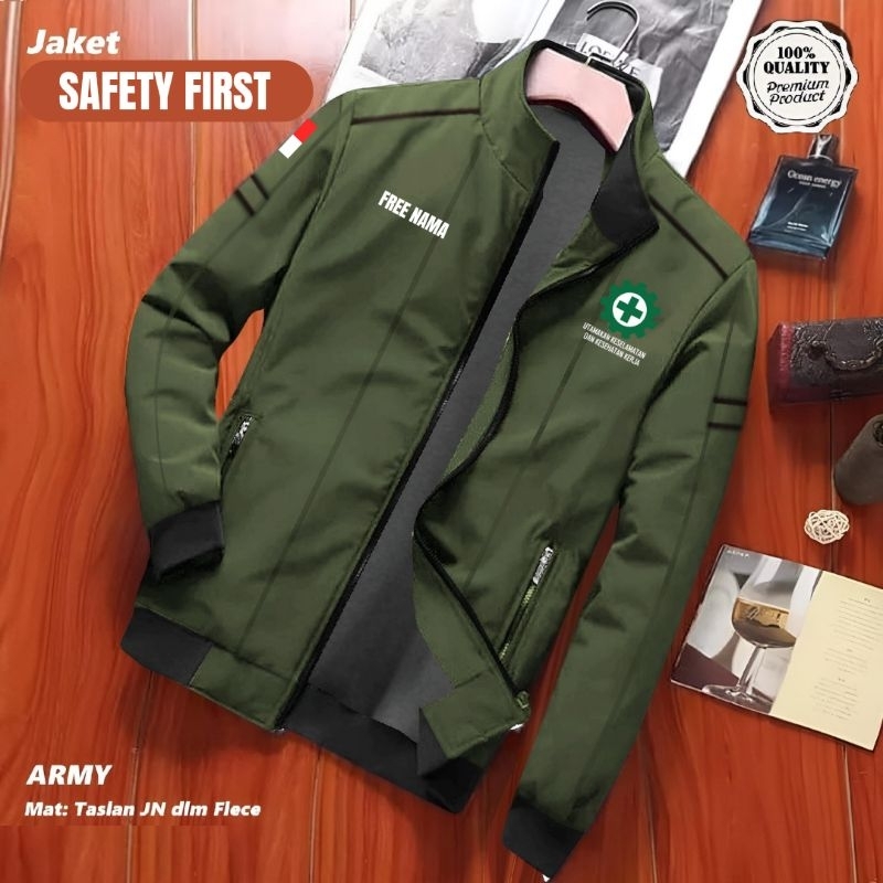 Jual Jaket Safety First Free Nama K Custom Sablon Kerja Motor