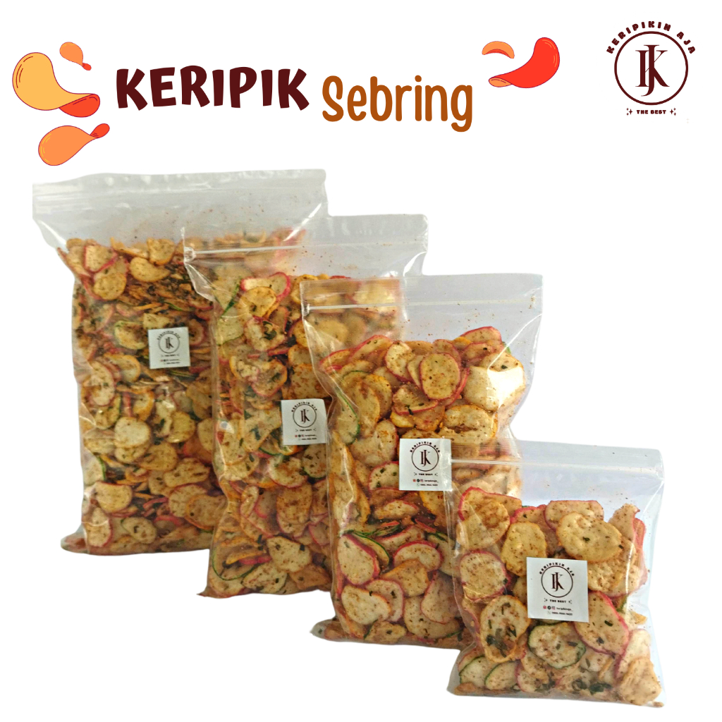 Jual Kerupuk Bawang Keripik Seblak PEDAS Dan ASIN Daun Jeruk SEBRING